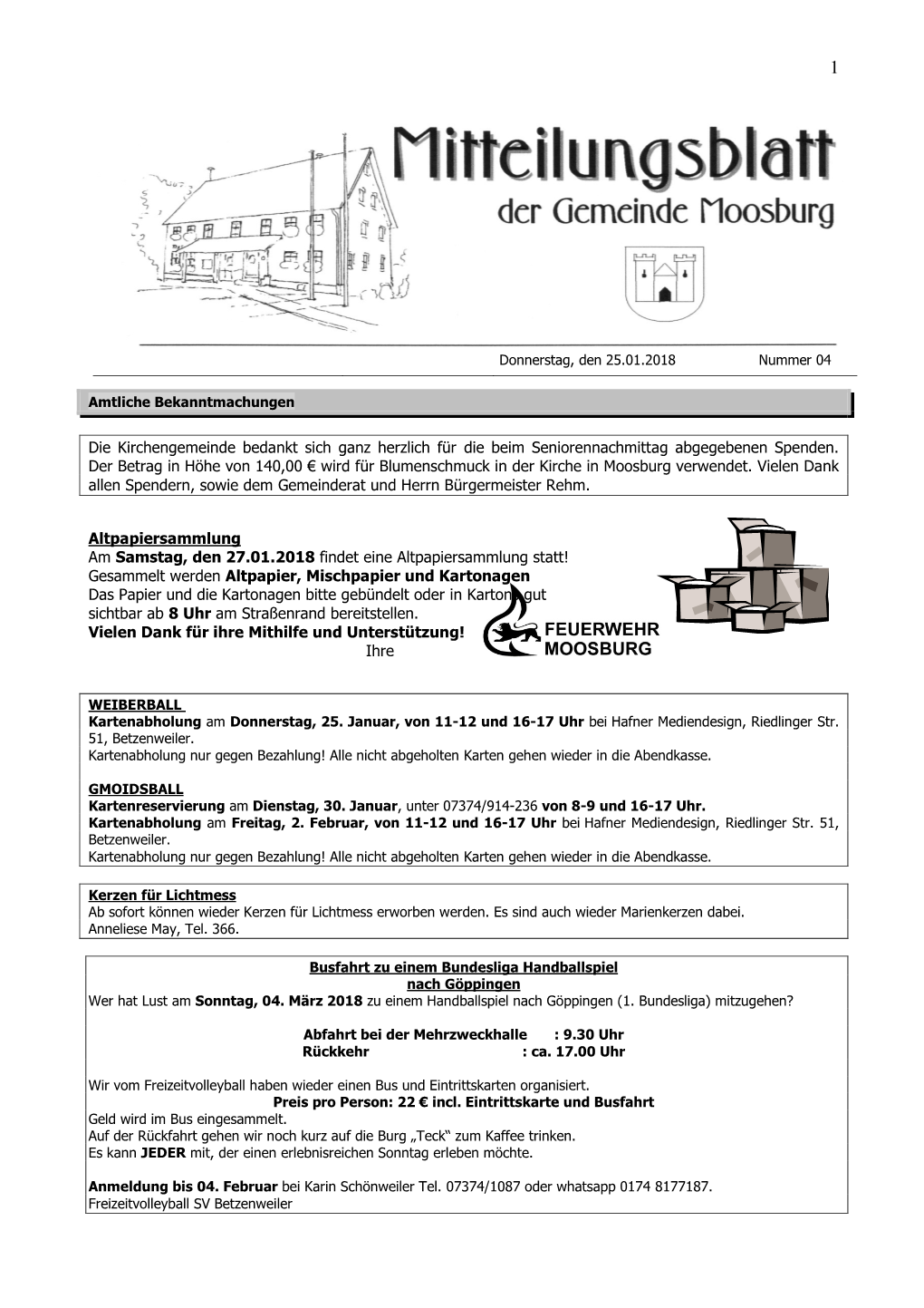 Die Kirchengemeinde Bedankt Sich Ganz Herzlich Für Die Beim Seniorennachmittag Abgegebenen Spenden