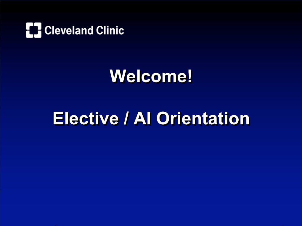 Orientation Presentation