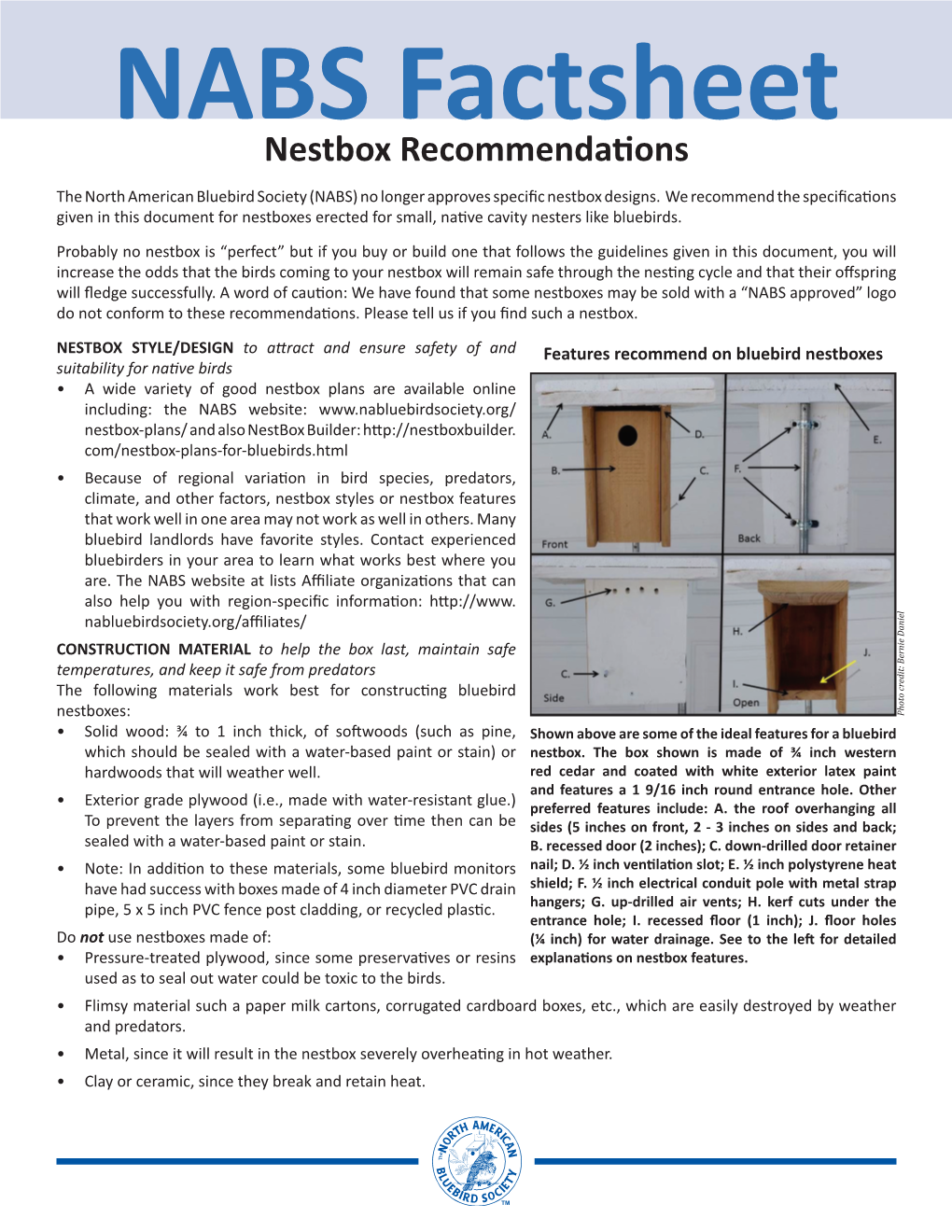 Nestbox Recommendations