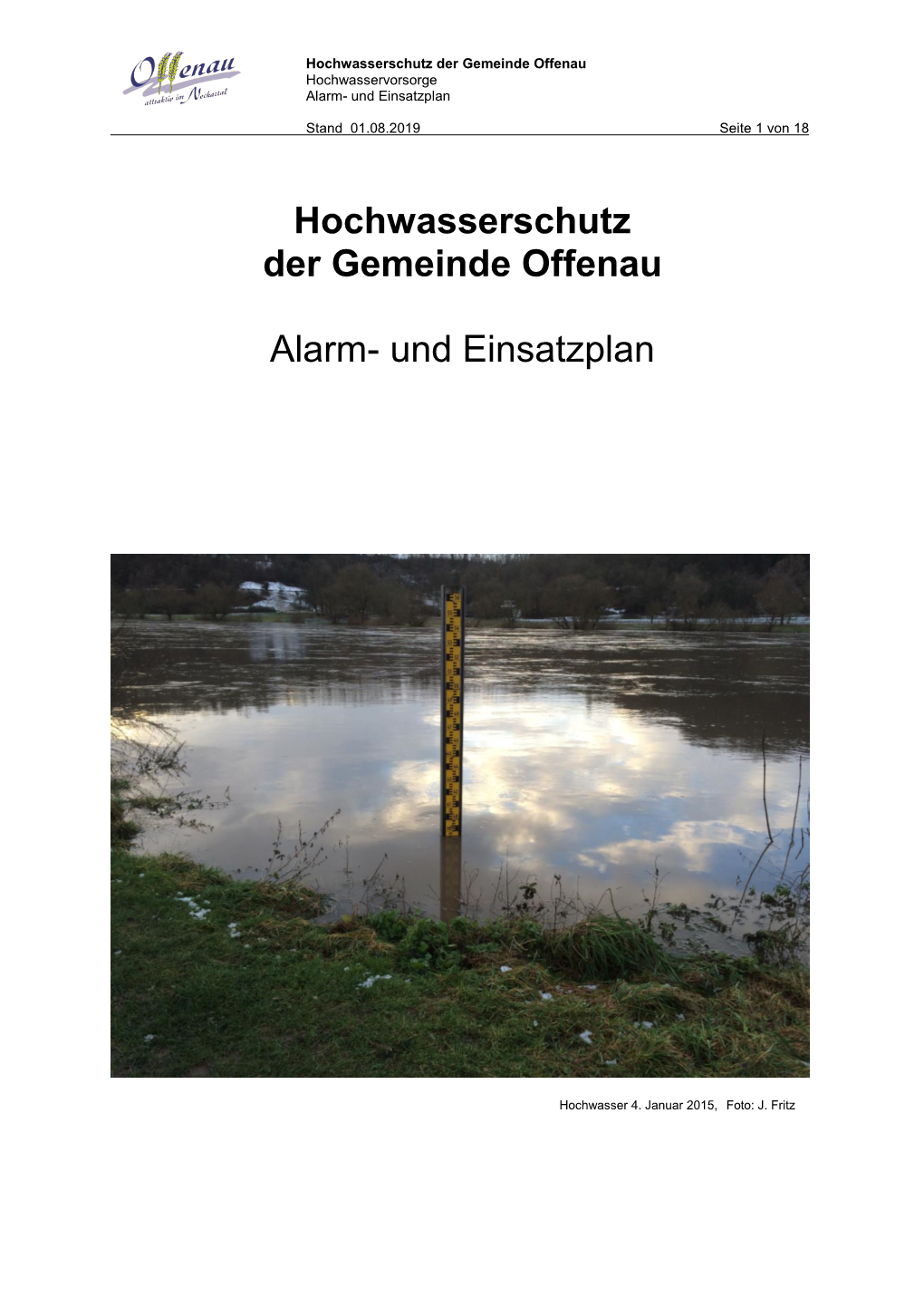 Hochwasserschutz Der Gemeinde Offenau Alarm- Und Einsatzplan