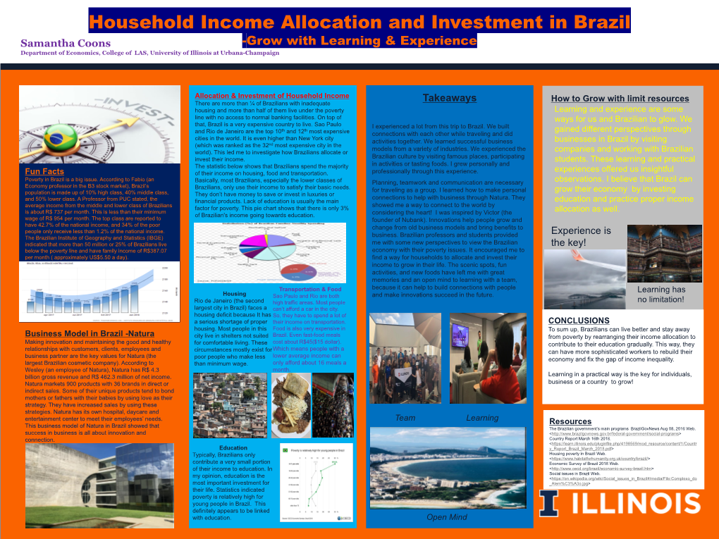 Household Income Allocation and Investment In