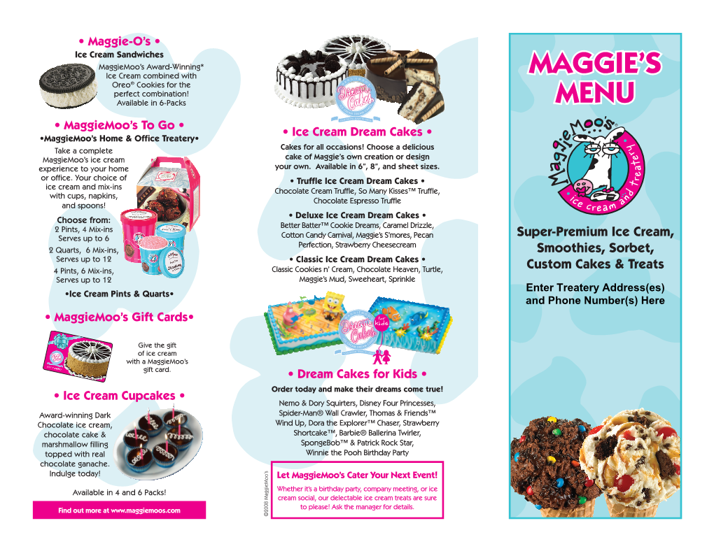 Maggie's Menu