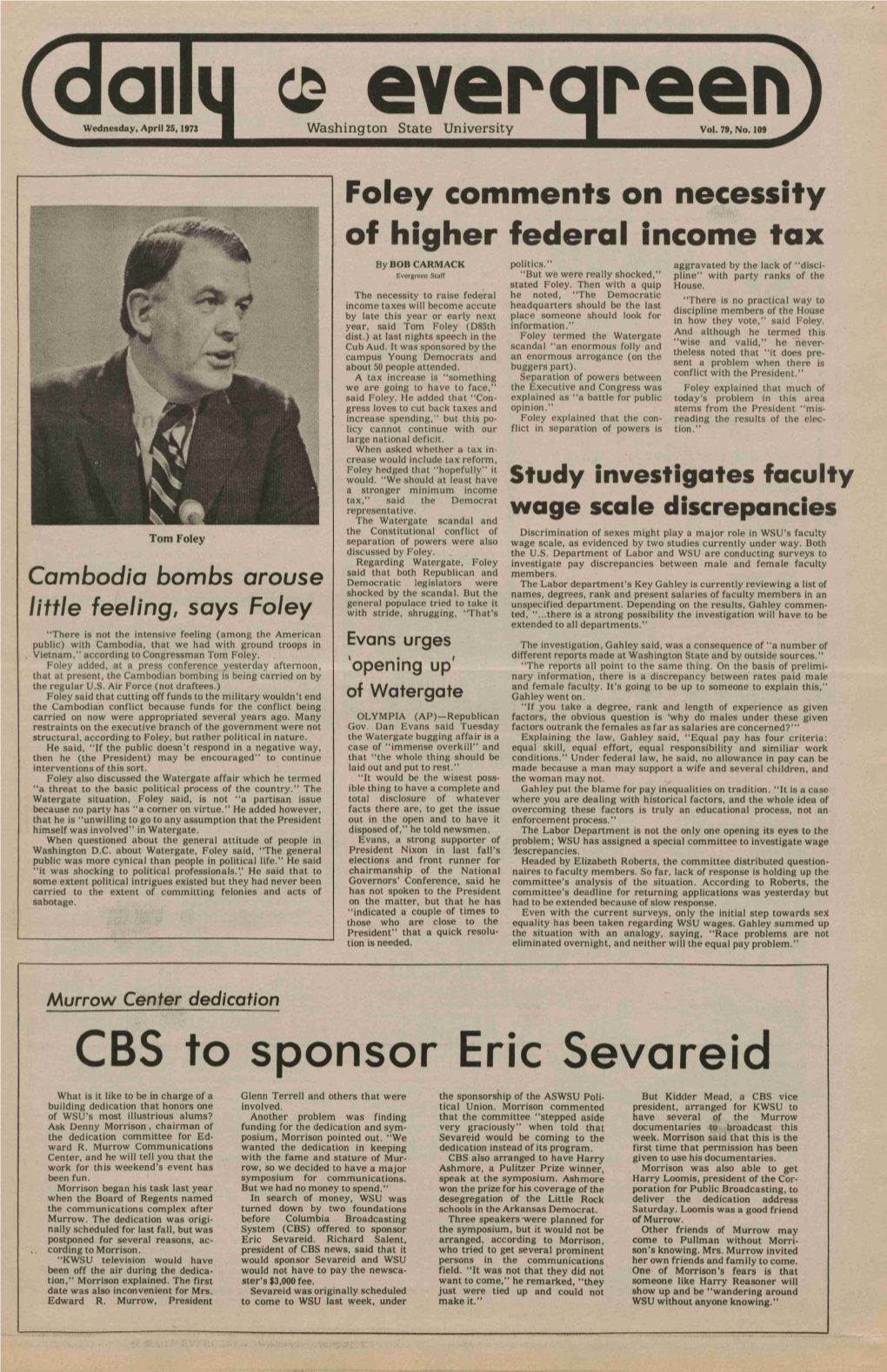 CBS to Sponsor Eric Sevareid