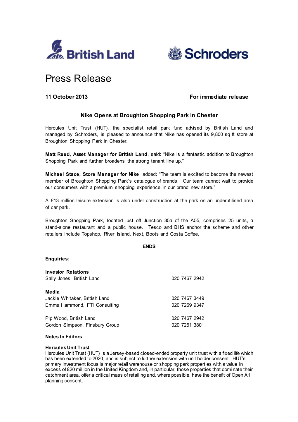 Press Release