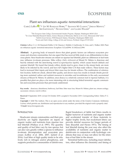 Plant Sex Influences Aquatic–Terrestrial Interactions