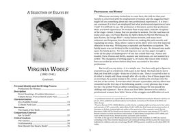 VIRGINIA WOOLF Yourselves a Girl in a Bedroom with a Pen in Her Hand