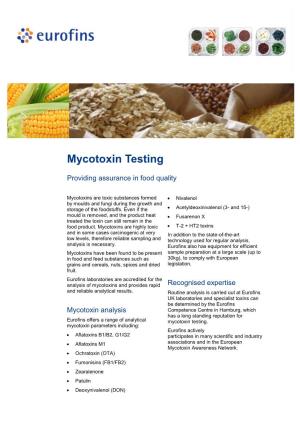 Mycotoxin Testing
