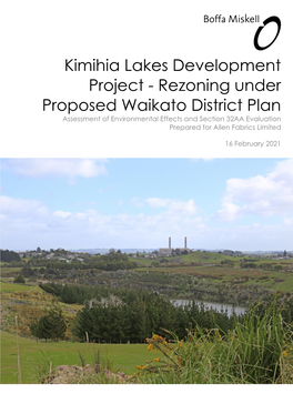 Kimihia Lakes Development Project