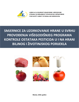 Smjernice Za Uzorkovanje Pesticida