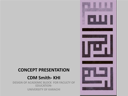 CONCEPT PRESENTATION CDM Smith