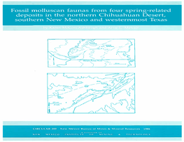 Fossil Molluscan Faunas from Four Spring-Related Deposits in the Northern Chihuahuan Desert, Southern New Mexico and Westernmost Texas
