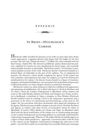 In Brief—Hitchcock's Cameos
