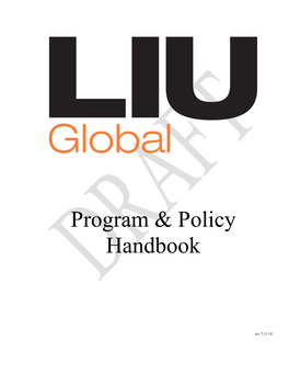 Program & Policy Handbook