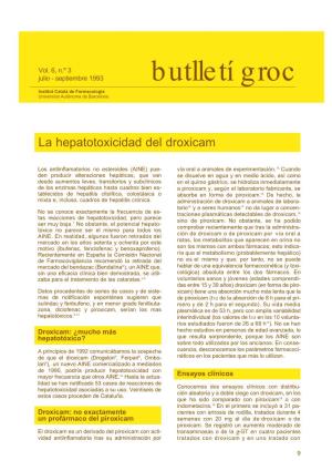 La Hepatotoxicidad Del Droxicam