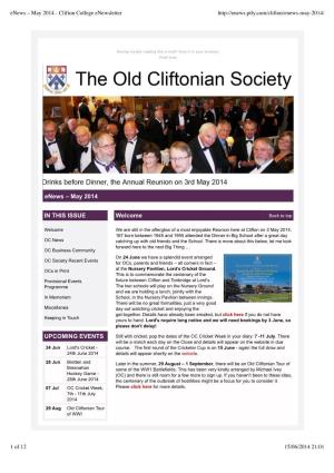 May 2014 - Clifton College Enewsletter