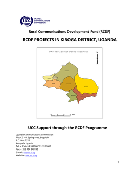 Rcdf Projects in Kiboga District, Uganda