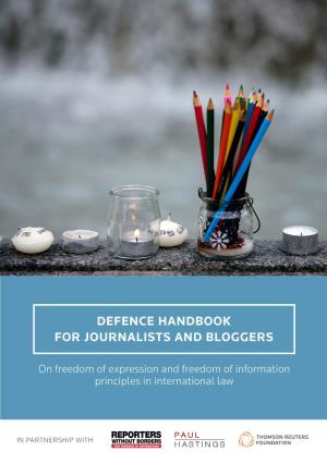 Defence Handbook for Journalists and Bloggers 1