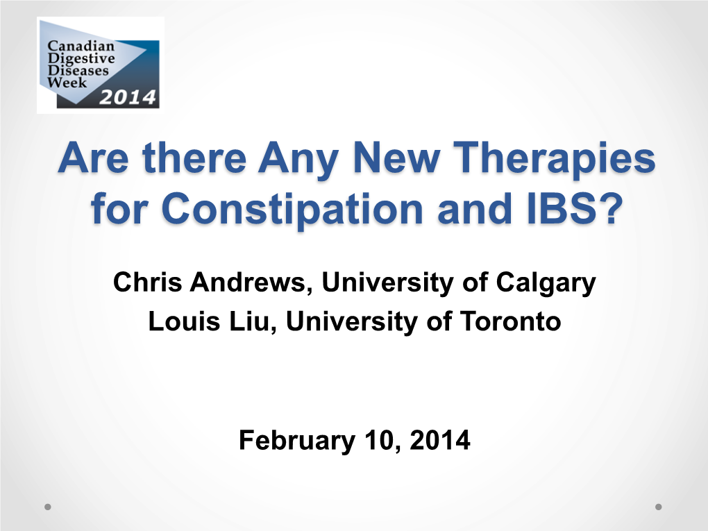 Are There Any New Therapies for Constipation and IBS?