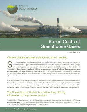 Social Costs of Greenhouse Gases