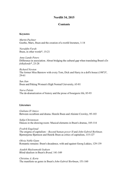 Nordlit 34, 2015 Contents