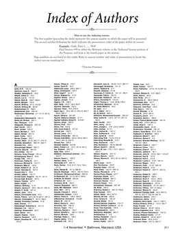 Index of Authors