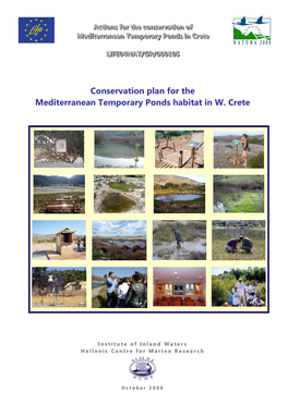 Conservation Plan for the Mediterranean Temporary Ponds Habitat in W