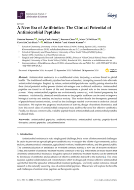 The Clinical Potential of Antimicrobial Peptides