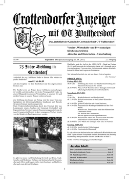 75 Jahre Siedlung in Crottendorf