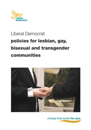 Liberal Democrat Policies for Lesbian, Gay, Bisexual and Transgender