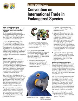 Convention on International Trade in Endangered Species