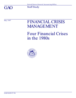 Four Financial Crises in the 1980S