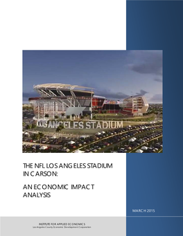 The Nfl Los Angeles Stadium in Carson: an Economic Impact