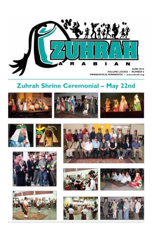 Zuhrah Shrine Ceremonial – May 22Nd
