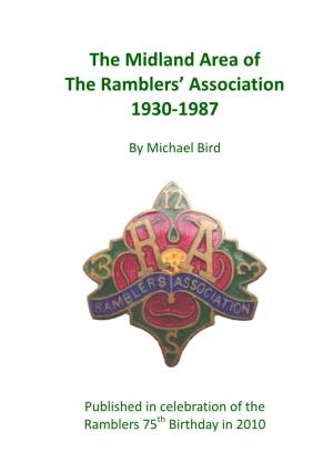 The Midland Area of the Ramblers' Association 1930-1987