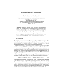 Quasiorthogonal Dimension