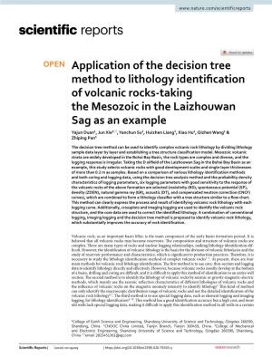 Application of the Decision Tree Method to Lithology Identification Of
