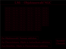 Lmi – Objektauswahl NGC