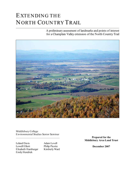 Extending the North Country Trail