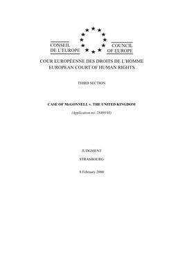 THIRD SECTION CASE of Mcgonnell V. the UNITED