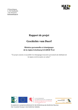 Rapport De Projet Geschichte Vum Duerf