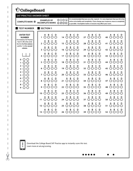 New SAT Practice Test