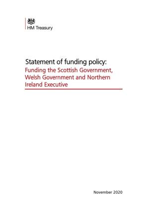 Statement of Funding Policy 2020