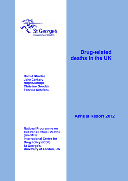 NPSAD Drug Related Deaths Annual Report 2012