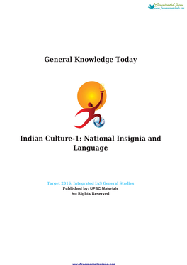 General Knowledge Today Indian Culture-1