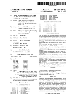 (12) United States Patent (10) Patent No.: US 9,085,605 B2 Liu Et Al