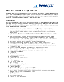 Over-The-Counter (OTC) Drugs FSA Guide