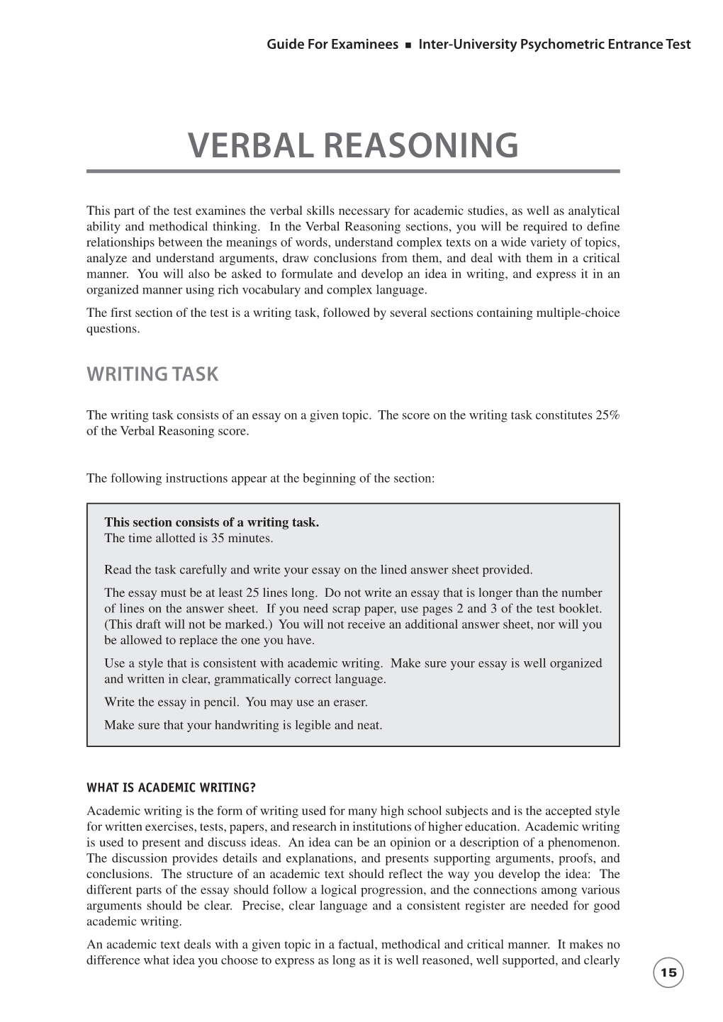 Verbal Reasoning