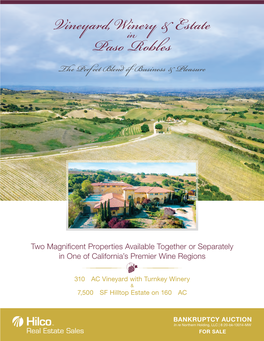 Vineyard, Winery & Estate Paso Robles