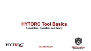 HYTORC Tool Basics Description, Operation and Safety