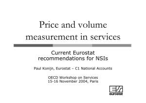 Price and Volume Measurement in Services